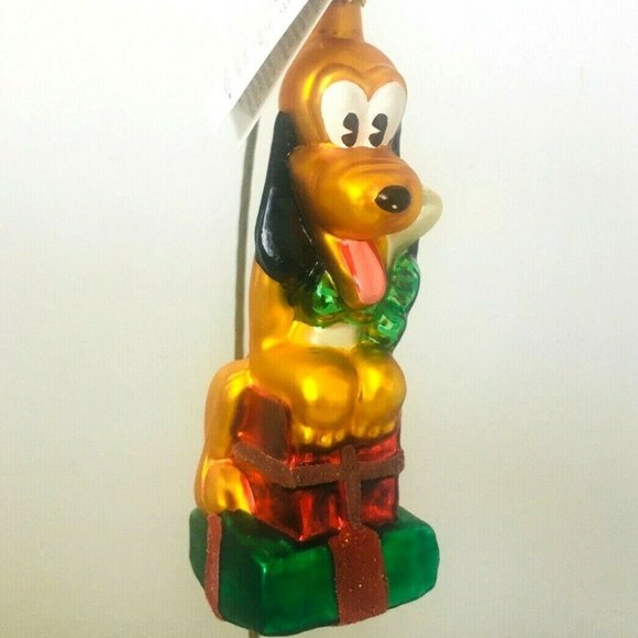 SOLD! Authentic Christopher Radko Disney NOEL PLUTO Handmade Glass Ornament BOX! - Picture 4 of 9